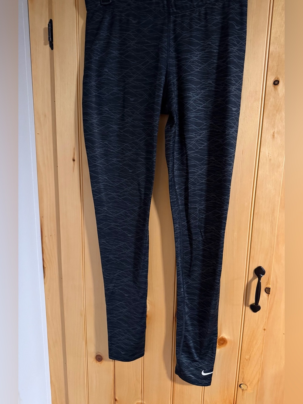 Nike Pro Combat fitted Black Patterned Leggings - Dri-FIT- Size M
